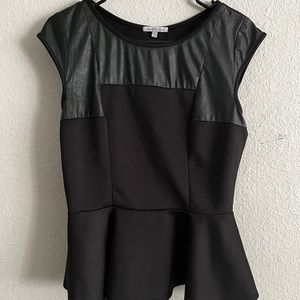 Charlotte Russe Black Peplum Top